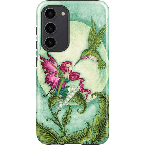 Amy Brown Flirting Fairy and Hummingbird Galaxy S23 Plus Pro Case