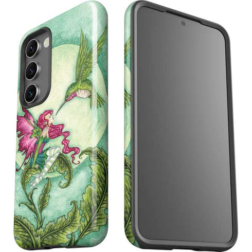 Amy Brown Flirting Fairy and Hummingbird Galaxy S23 Plus Pro Case