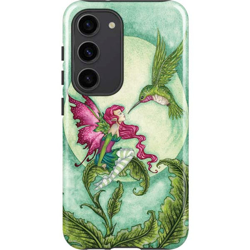 Amy Brown Flirting Fairy and Hummingbird Galaxy S23 Pro Case