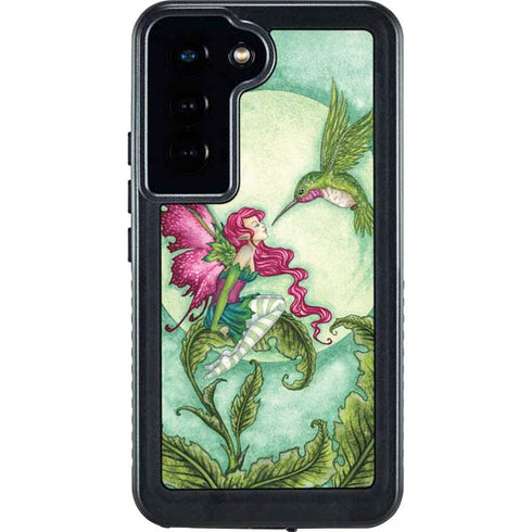 Amy Brown Flirting Fairy and Hummingbird Galaxy S23 Waterproof Case