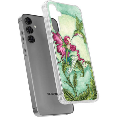 Flirting Fairy and Hummingbird by Amy Brown Galaxy S24 Plus Clear Case