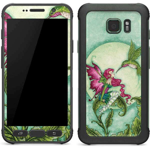 Amy Brown Flirting Fairy and Hummingbird Galaxy S7 Active Skin