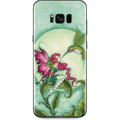 Amy Brown Flirting Fairy and Hummingbird Galaxy S8 Plus Skin