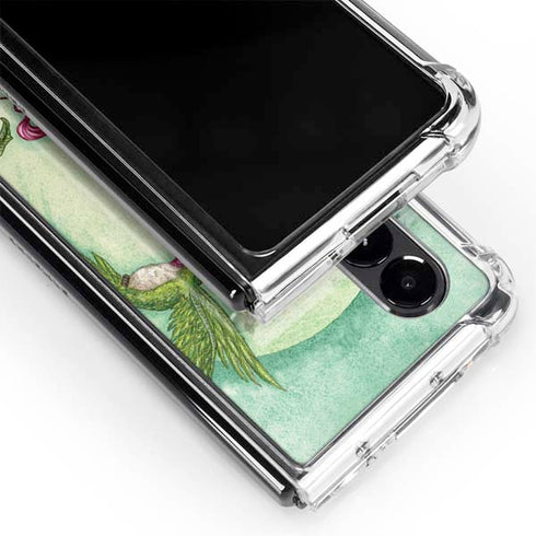 Amy Brown Flirting Fairy and Hummingbird Galaxy Z Fold4 5G Clear Case