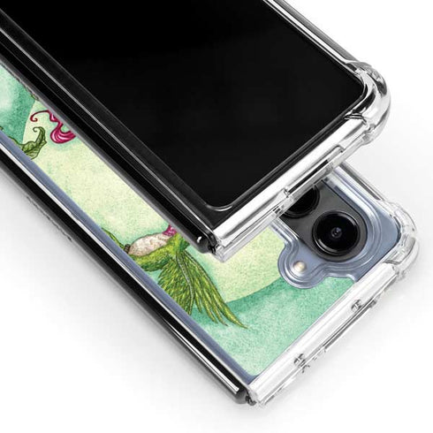 Flirting Fairy and Hummingbird by Amy Brown Galaxy Z Fold5 5G Clear Case