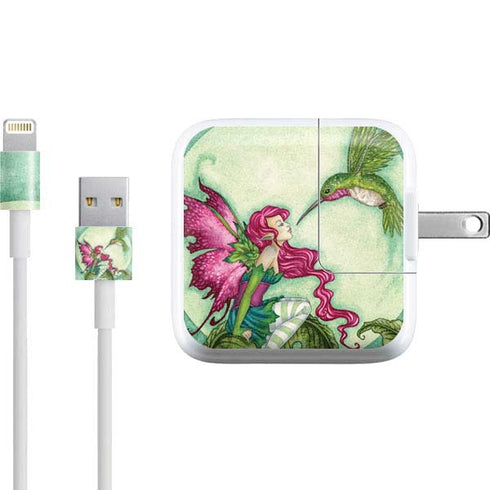 Amy Brown Flirting Fairy and Hummingbird iPad Charger (10W USB) Skin