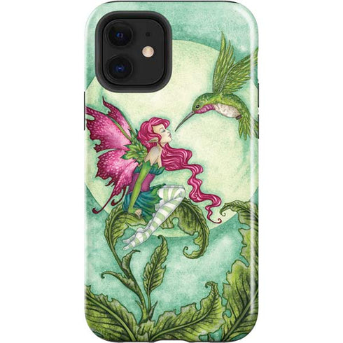 Amy Brown Flirting Fairy and Hummingbird iPhone 12 Impact Case