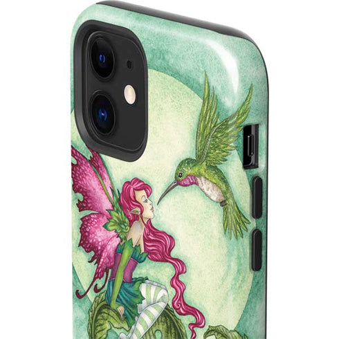 Amy Brown Flirting Fairy and Hummingbird iPhone 12 Impact Case