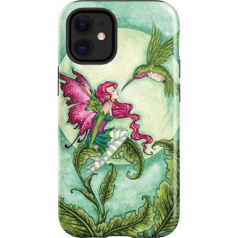 Amy Brown Flirting Fairy and Hummingbird iPhone 12 Mini Impact Case