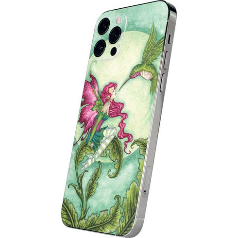 Amy Brown Flirting Fairy and Hummingbird iPhone 12 Pro Skin