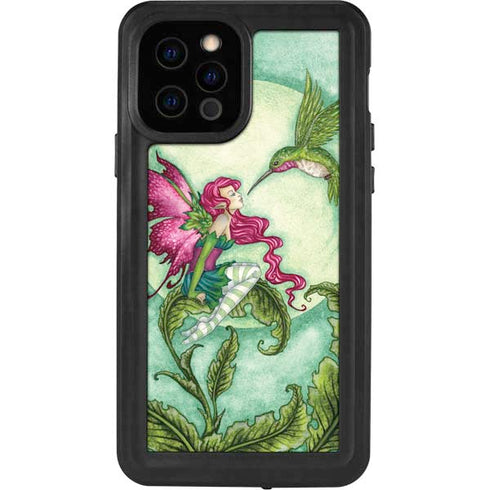 Amy Brown Flirting Fairy and Hummingbird iPhone 12 Pro Waterproof Case