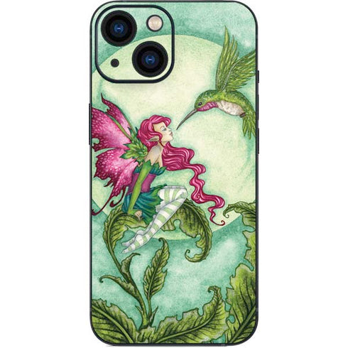 Amy Brown Flirting Fairy and Hummingbird iPhone 13 Mini Skin