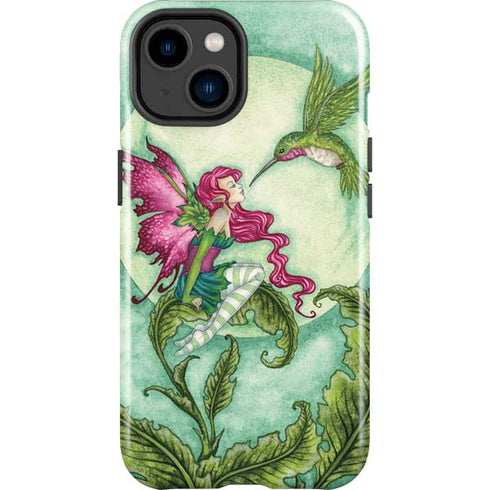 Flirting Fairy and Hummingbird by Amy Brown iPhone 15 Plus Impact Case