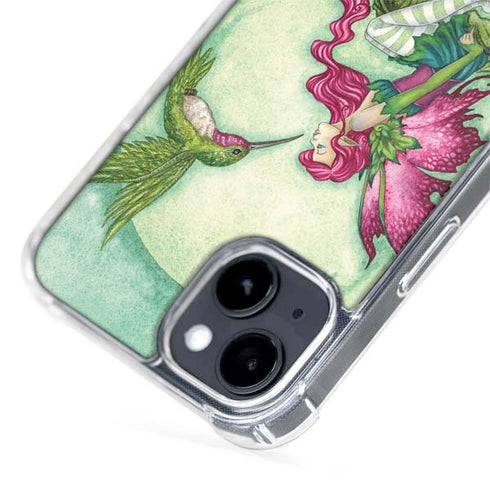 Flirting Fairy and Hummingbird by Amy Brown iPhone 15 Plus MagSafe Case