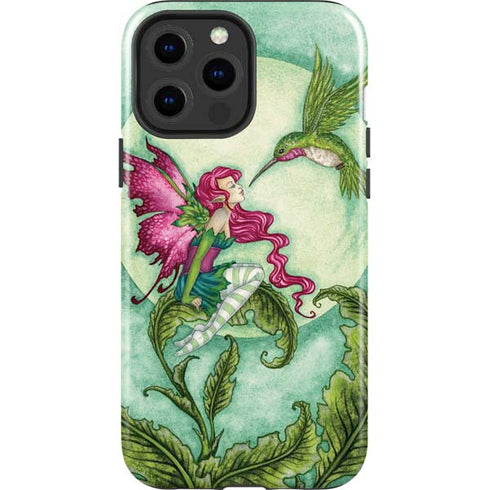 Flirting Fairy and Hummingbird by Amy Brown iPhone 15 Pro Max Impact Case