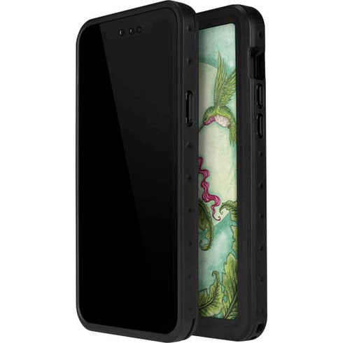 Amy Brown Flirting Fairy and Hummingbird iPhone 14 Pro Max Waterproof Case
