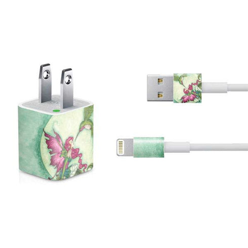 Amy Brown Flirting Fairy and Hummingbird iPhone Charger (5W USB) Skin