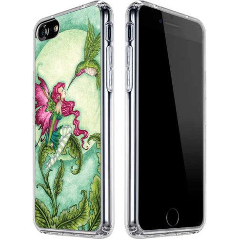 Amy Brown Flirting Fairy and Hummingbird iPhone SE (2nd & 3rd Gen) Clear Case