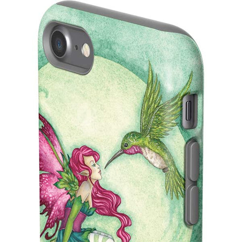 Amy Brown Flirting Fairy and Hummingbird iPhone SE (2nd & 3rd Gen) Pro Case