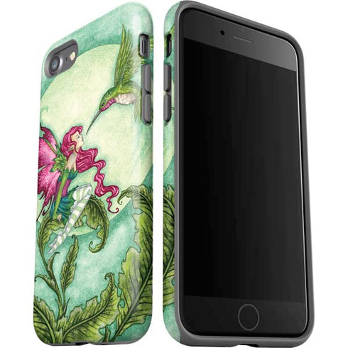 Amy Brown Flirting Fairy and Hummingbird iPhone SE (2nd & 3rd Gen) Pro Case