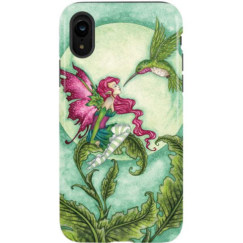Amy Brown Flirting Fairy and Hummingbird iPhone XR Pro Case
