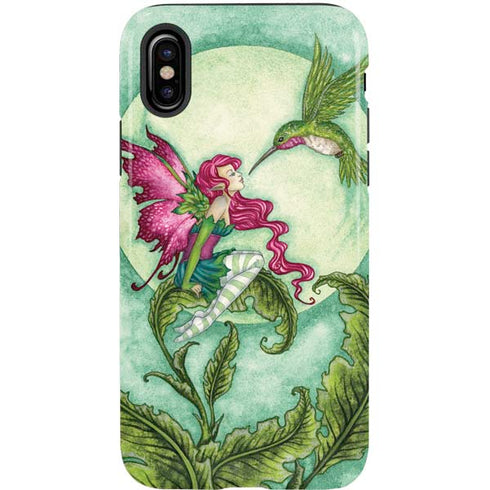 Amy Brown Flirting Fairy and Hummingbird iPhone XS Pro Case