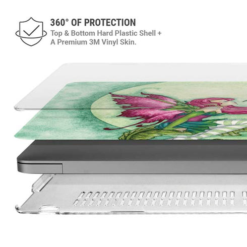 Flirting Fairy and Hummingbird by Amy Brown MacBook Pro 16in (2021-25) Case plus Skin