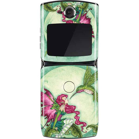 Amy Brown Flirting Fairy and Hummingbird Motorola RAZR Skin