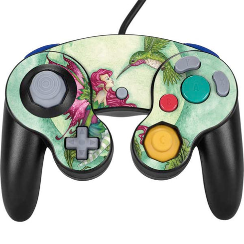 Amy Brown Flirting Fairy and Hummingbird Nintendo GameCube Controller Skin