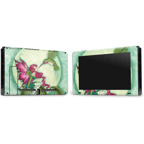 Amy Brown Flirting Fairy and Hummingbird Nintendo Switch Bundle Skin