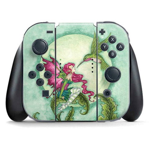 Flirting Fairy and Hummingbird by Amy Brown Nintendo Switch (2017-2021) Joy-Con Controller Skin