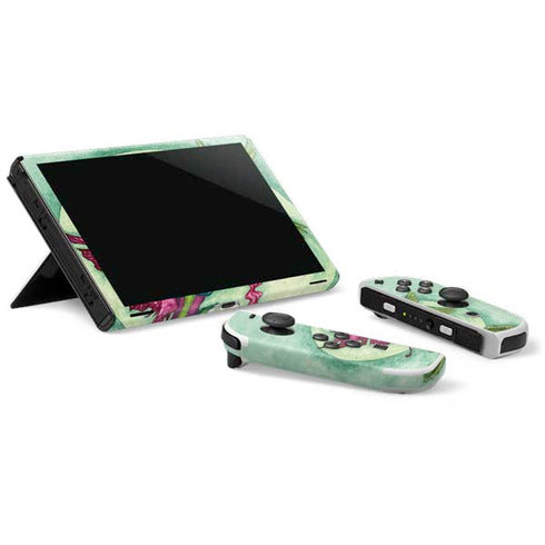 Amy Brown Flirting Fairy and Hummingbird Nintendo Switch OLED (2021) Skin