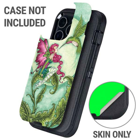 Flirting Fairy and Hummingbird by Amy Brown Otterbox Defender iPhone Skin