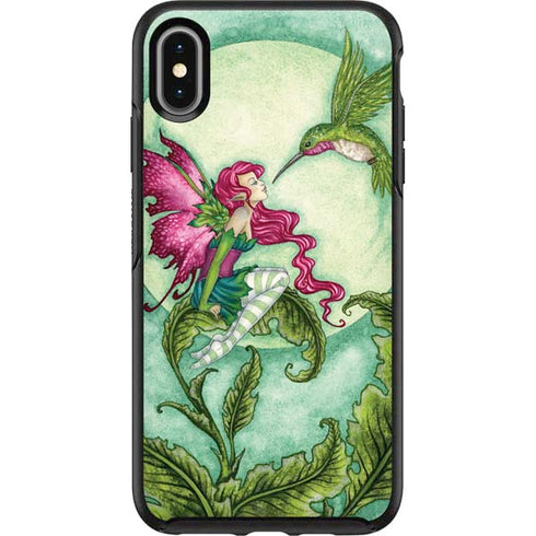 Amy Brown Flirting Fairy and Hummingbird Otterbox Symmetry iPhone Skin
