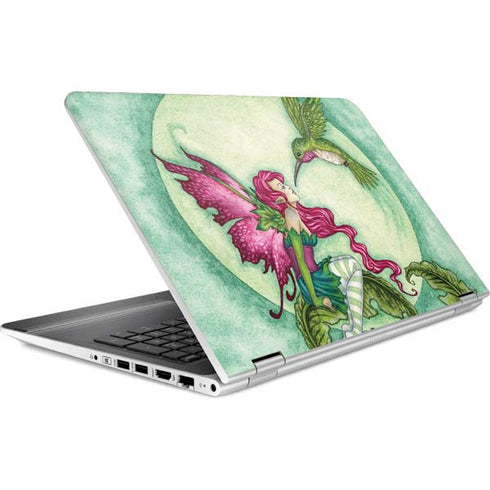 Amy Brown Flirting Fairy and Hummingbird HP Pavilion Skin