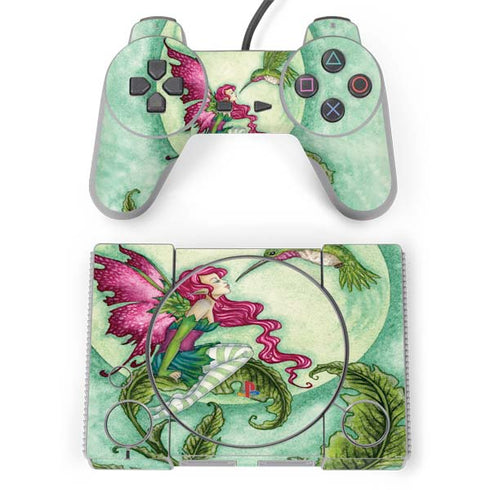 Amy Brown Flirting Fairy and Hummingbird PlayStation Classic Bundle Skin