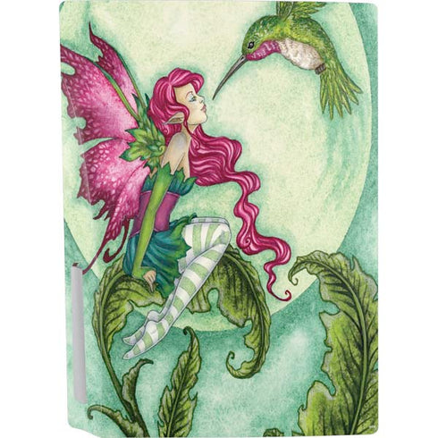 Amy Brown Flirting Fairy and Hummingbird PS5 Console Skin