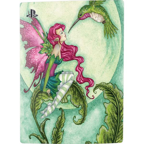 Amy Brown Flirting Fairy and Hummingbird PS5 Digital Edition Console Skin
