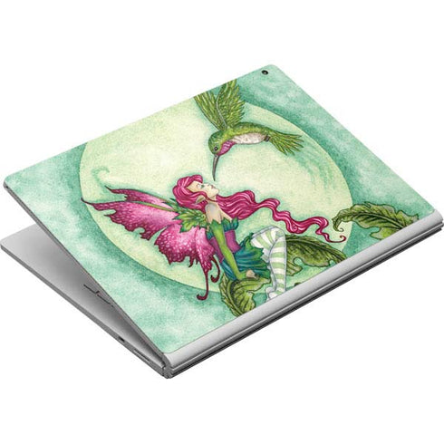 Amy Brown Flirting Fairy and Hummingbird Surface Book Skin