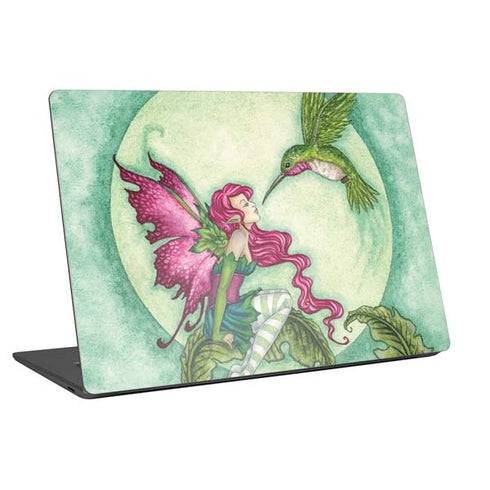Amy Brown Flirting Fairy and Hummingbird Universal Laptop 18in (14.6 x 10.6in) Skin
