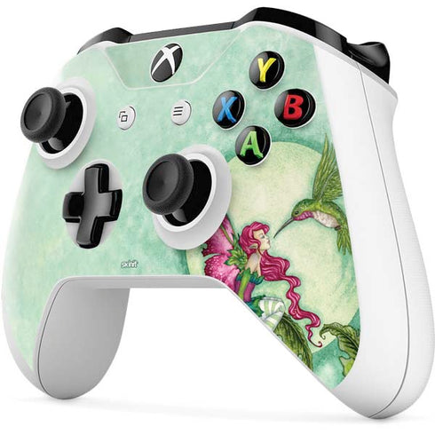 Amy Brown Flirting Fairy and Hummingbird Xbox One S Controller Skin
