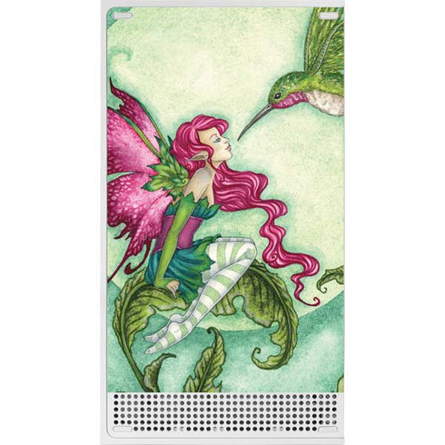 Amy Brown Flirting Fairy and Hummingbird Xbox Series S Console Skin