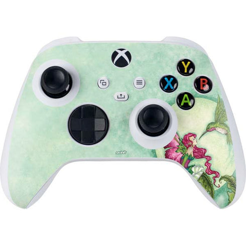 Amy Brown Flirting Fairy and Hummingbird Xbox Series S Controller Skin