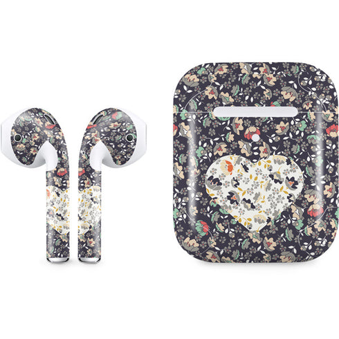 Floral Heart Apple AirPods 2 Skin