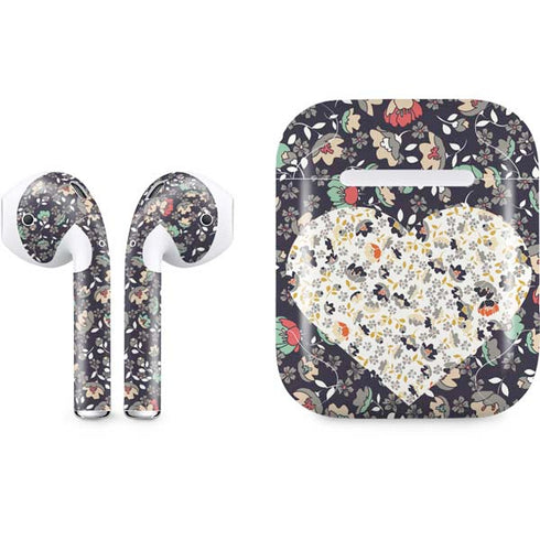 Floral Heart Apple AirPods Skin