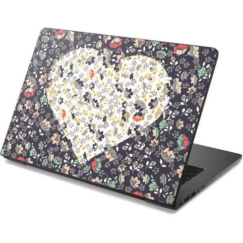 Floral Heart Dell Chromebook Skin