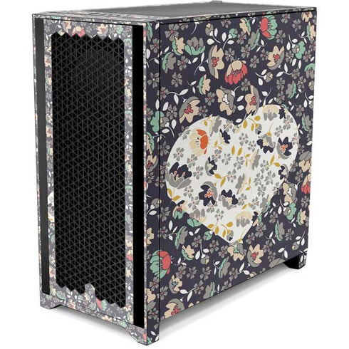 Floral Heart Corsair 4000D Tempered Glass Mid-Tower ATX Case Skin