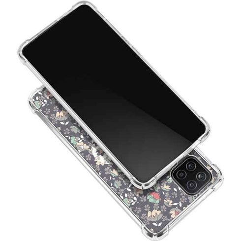Floral Heart Galaxy A12 Clear Case