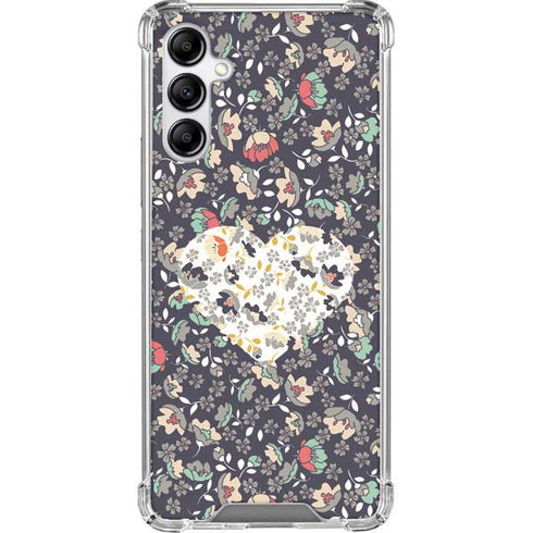 Floral Heart Galaxy A14 5G Clear Case