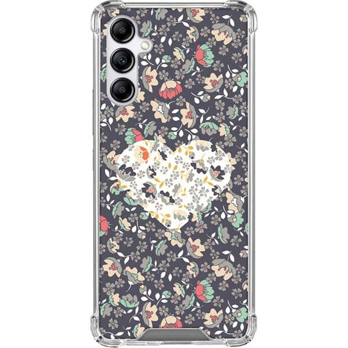 Floral Heart Galaxy A15 5G Clear Case